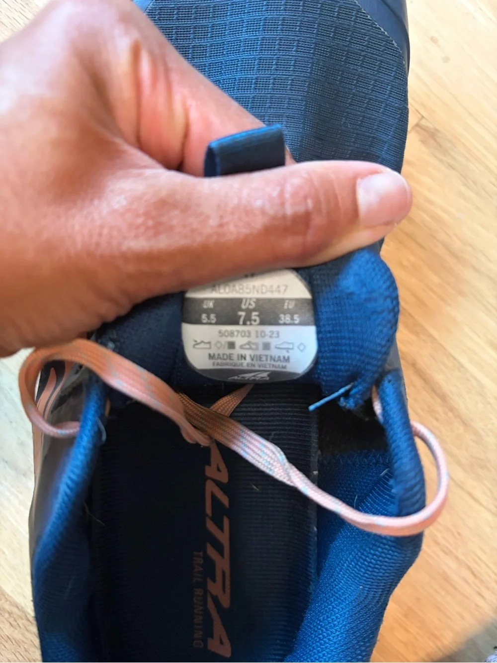 Altra Navy Athletic Shoes with Coral Accents